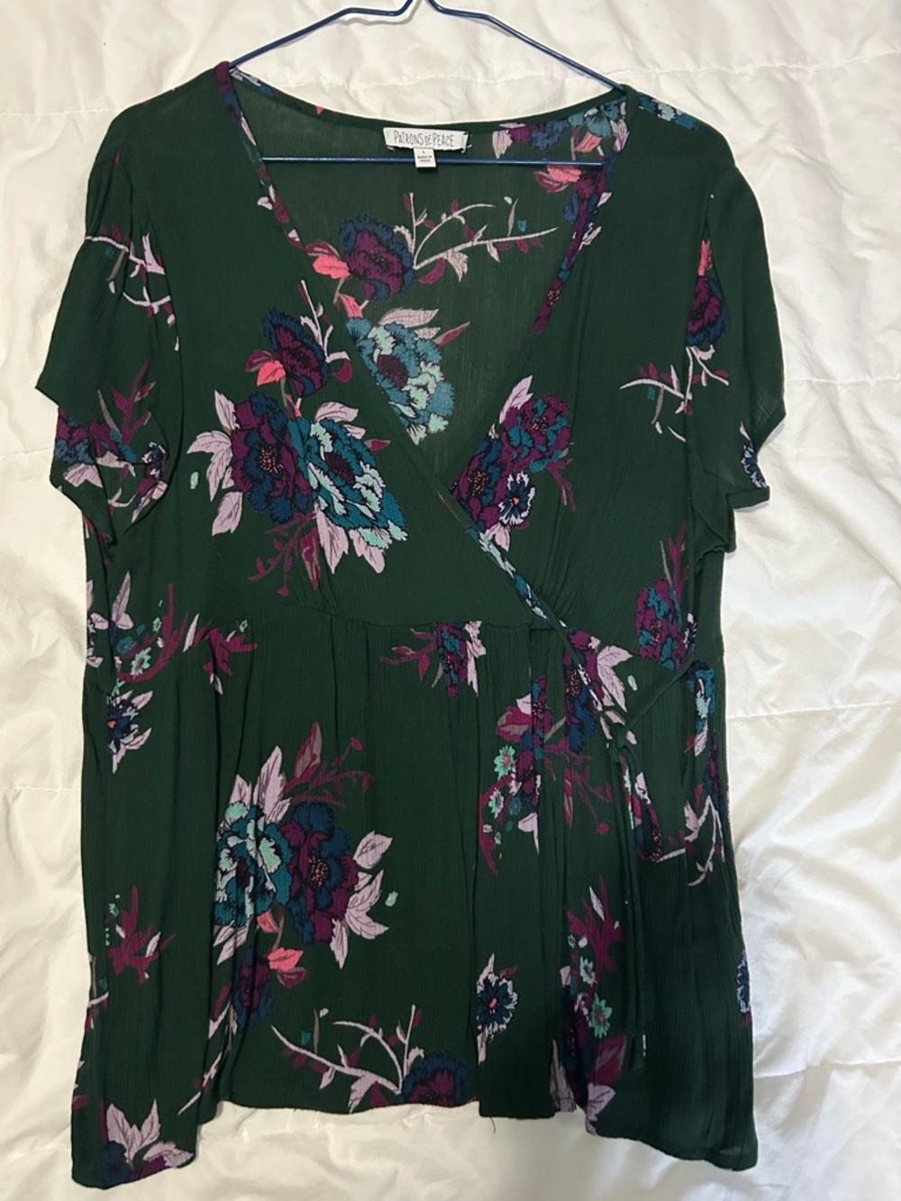 Faux wrap blouse